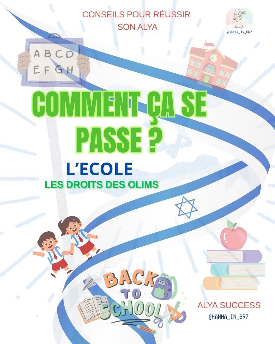 Faire son Alyah, c’est aussi découvrir un tout nouveau monde scolaire 🇮🇱✨ Heureusement,...