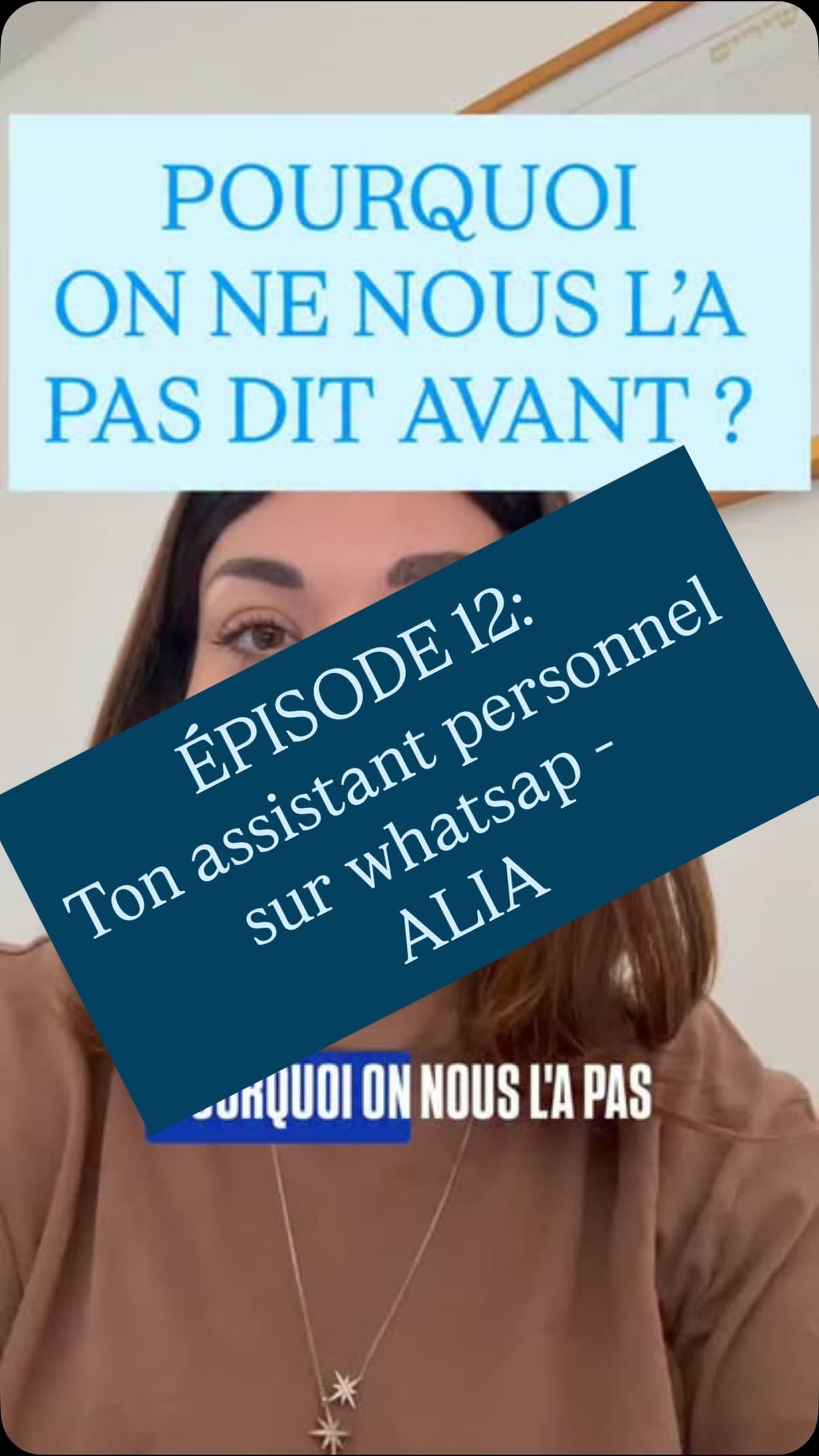 POURQUOI ON NE NOUS L’A PAS DIT AVANT?