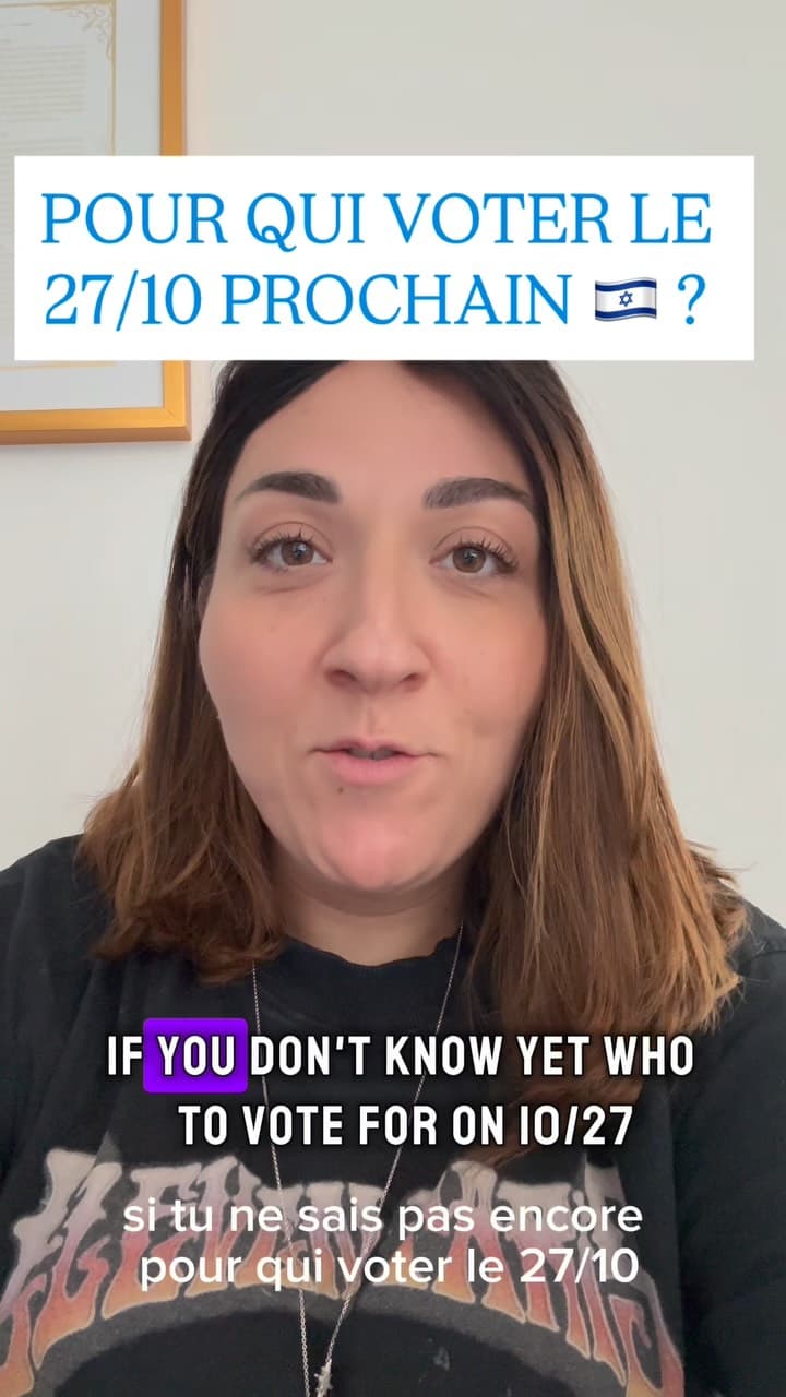 POUR QUI VOTER LE 27/10 en Israël ?